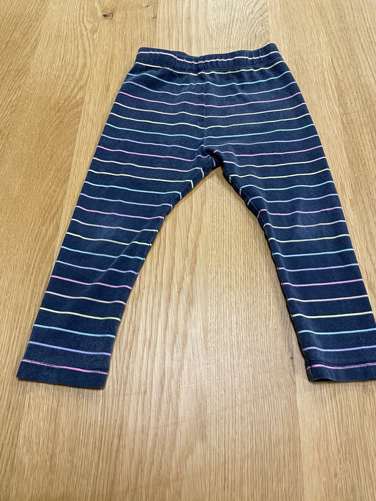 Legging bleu rayures mutlticouleurs
