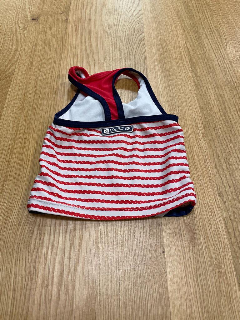 Haut de maillot de bain bleu avec fillette