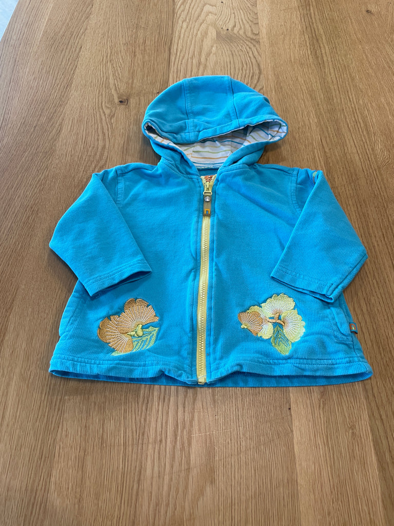 Gilet bleu à zipper