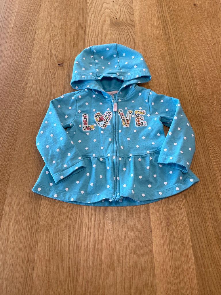 Gilet à capuche LOVE motif floral