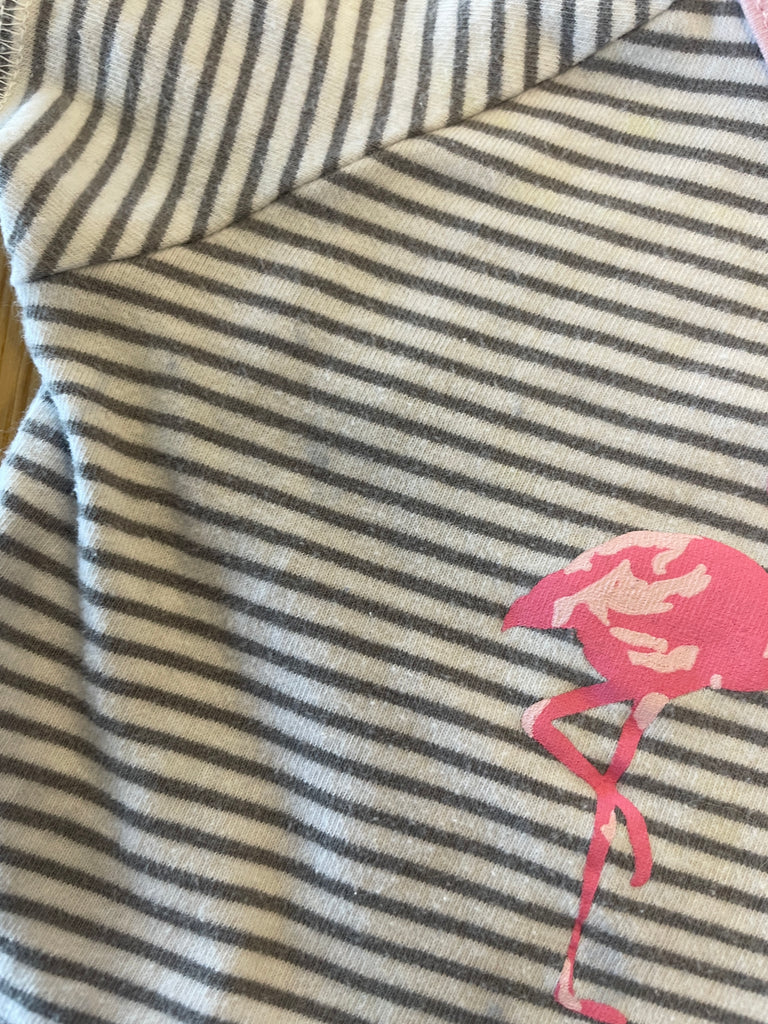 Robe à rayures motif flamands roses IMPARFAIT
