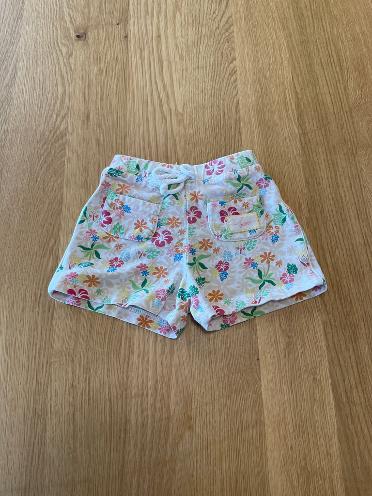 Short coton à motif floral