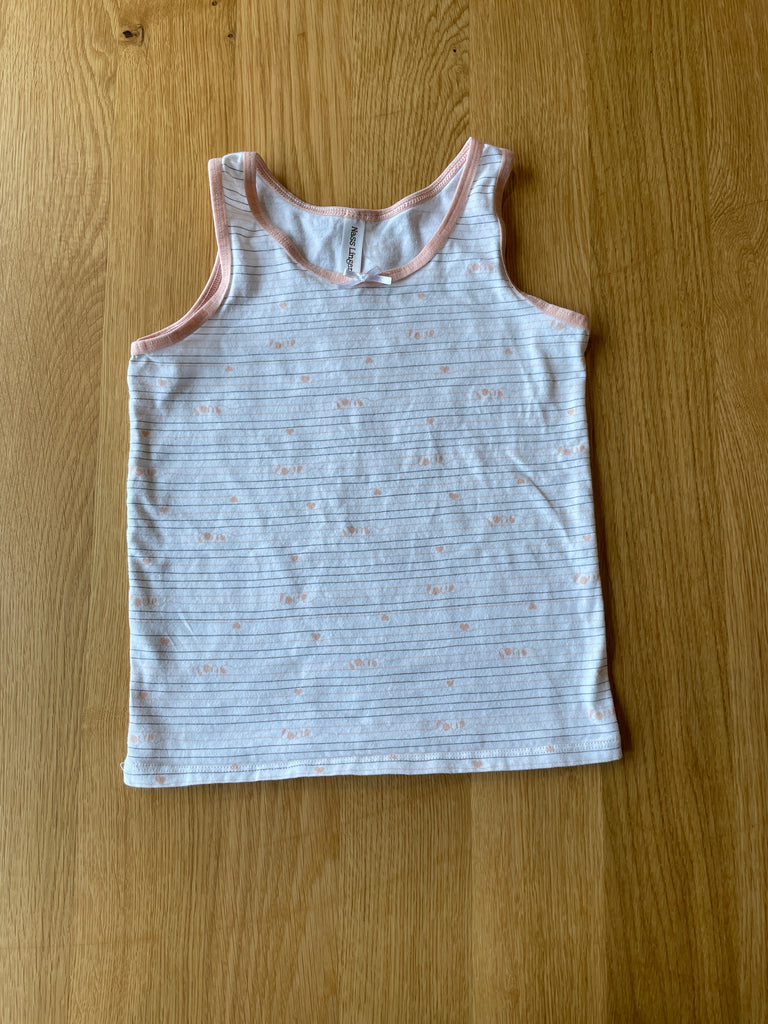 Camisole blanche à rayures
