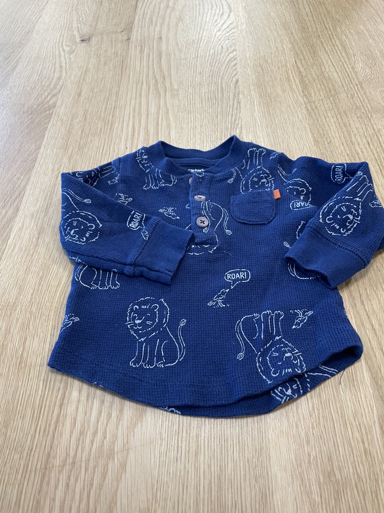 Chandail bleu coton Lion