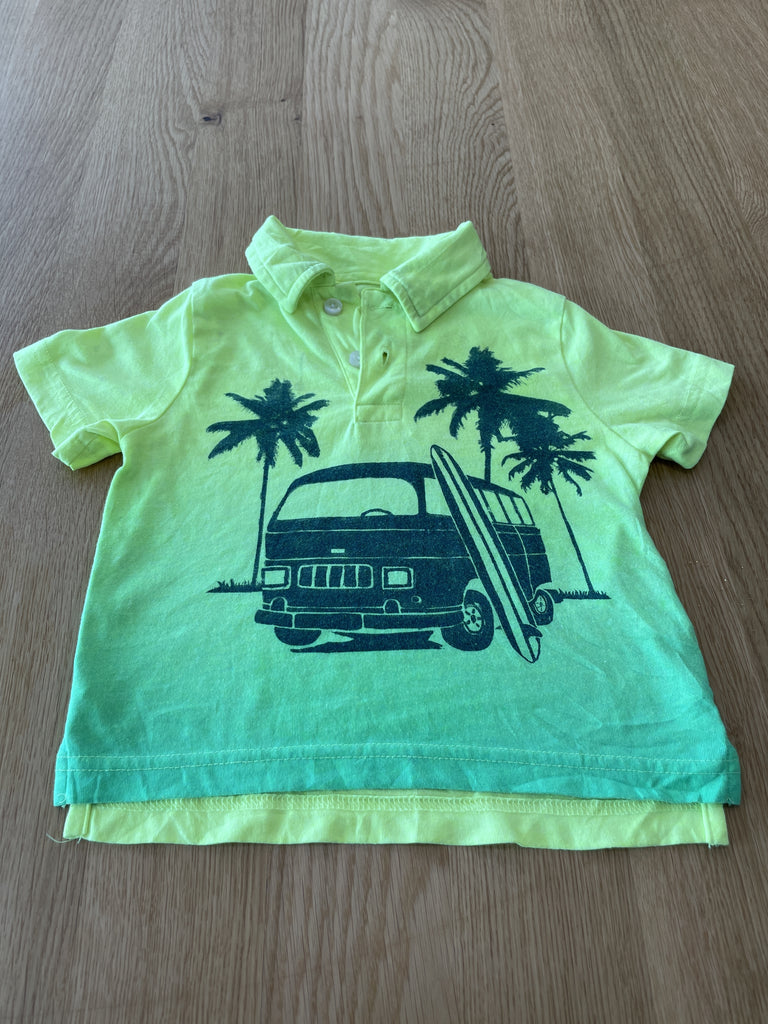 Polo vert surf cocotier