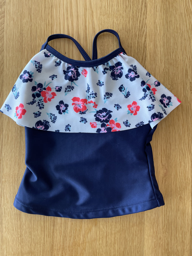 Haut de maillot débardeur floral NAVY