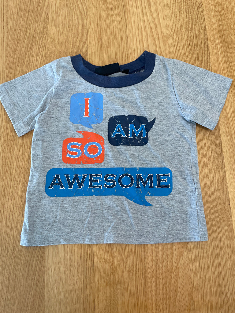 T-Shirt gris "I AM SO AWESOME"